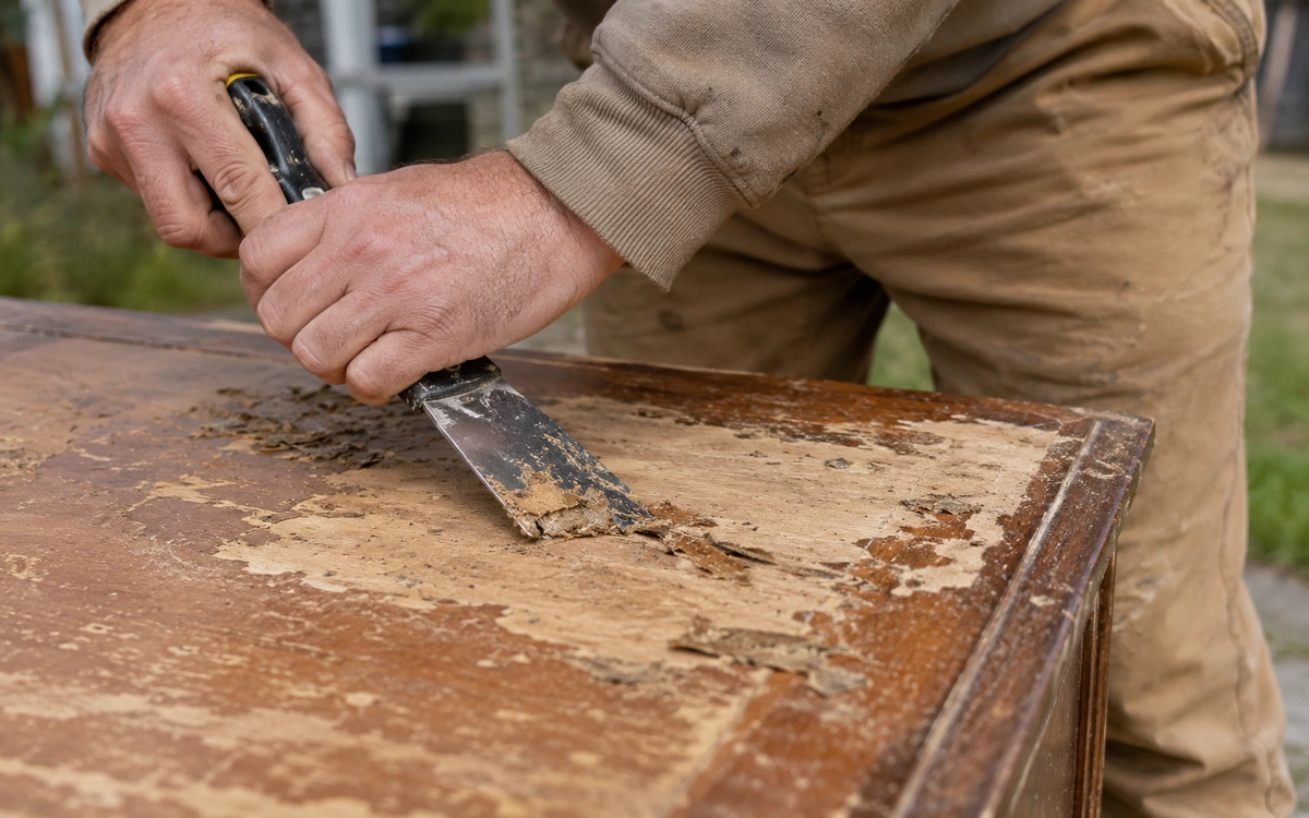 Furniture paint stripping contractor